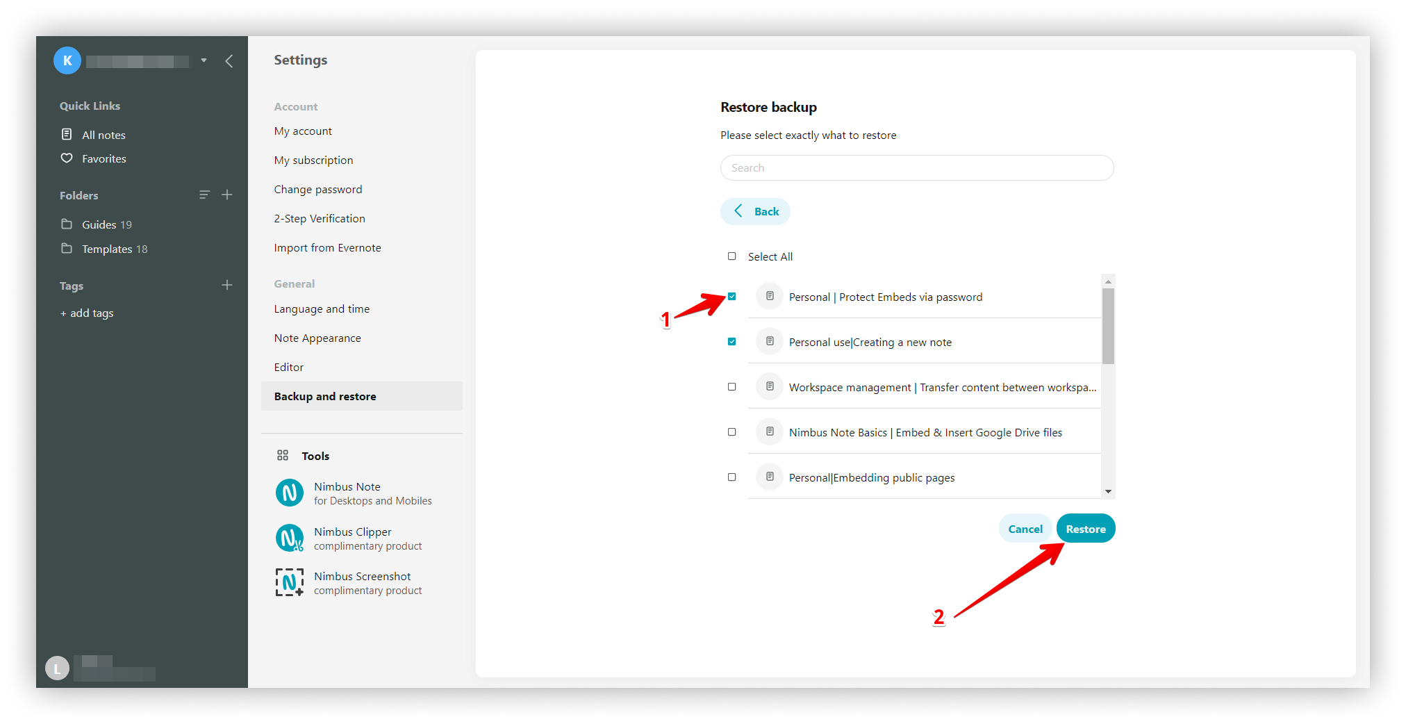 You can always restore pages/folders with backups that Nimbus page automatically creates every week. 